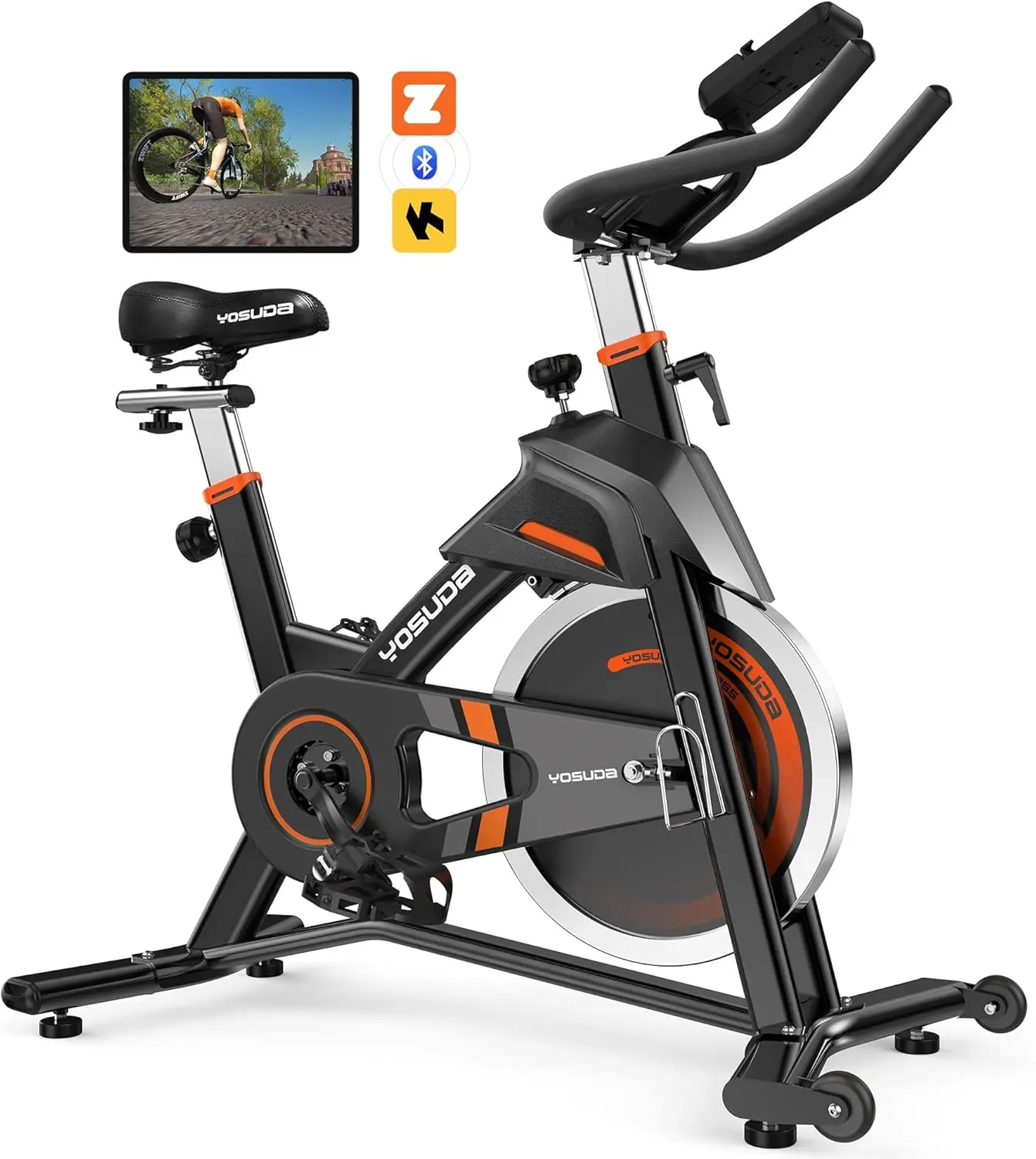 Light Commercial Exercise Bike for Home Magnetic Exercise Bike Stationary 350LB Capacity, Exercise Bike with Bluetooth