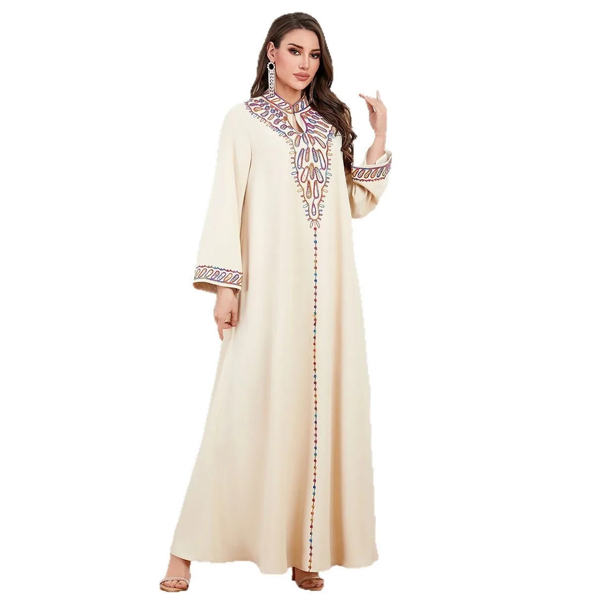 4342 Abaya musulman vêtements pour femmes dubaï mode turque Robe longue brodée Robe Abaya Ramadan dubaï luxe Islam élégant