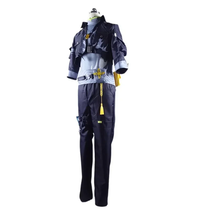 EE01 Game Main Character Male Rover Cosplay Costume Wig Wuthering Waves Black Uniform Resonator Halloween Party Outfits For &0Ww
