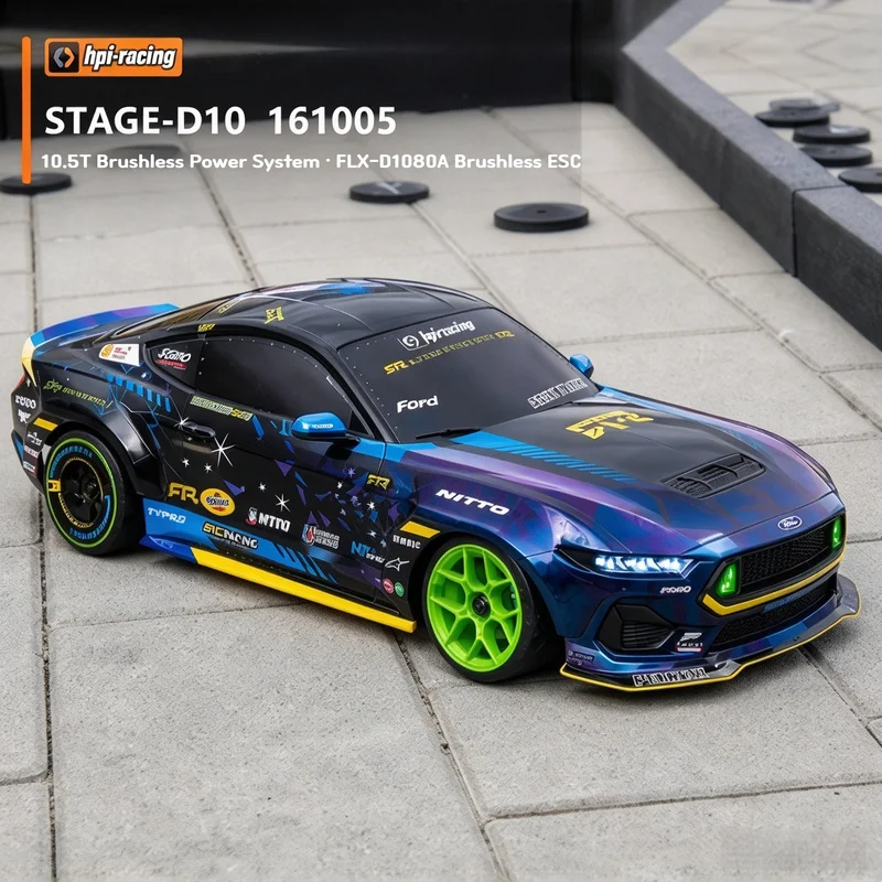 Hpi Racing Rc Drift Car 1 /10 Ford Mustang Stage D10 Vg Electric Remote Control Racing Vehicle For Adult Hobby