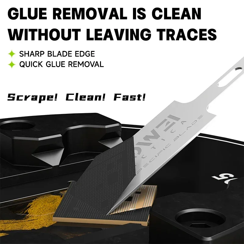 LUOWEI LW-326 10 Pz Multifunzionale CPU IC Lama per Rimozione Colla Set per la Riparazione del Telefono Rimozione Colla Scheda Madre BGA Sgommatura Coltello