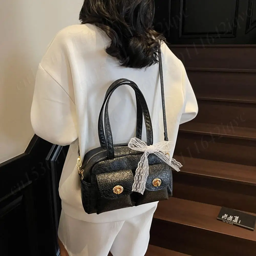 

Women Bow Underarm Pouch Fashion Korean Bowling Handbag Casual Multi-Pocket Crossbody Bags INS Trend Daily Travel Shoulder Bags