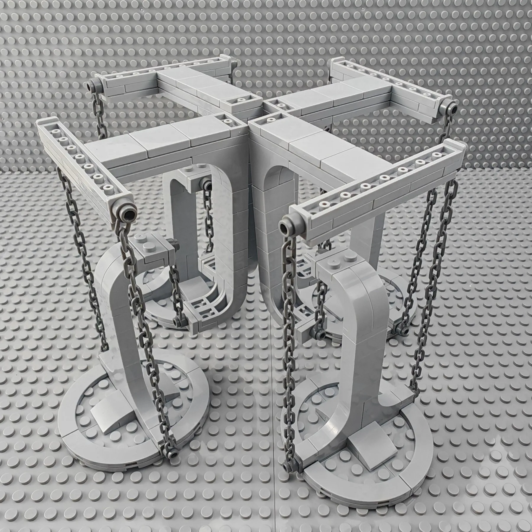 MOC Building Blocks Toys Anti Gravity Suspended Bracket Creative Balance Tensegrity Sculptures Model DIY Ornament Base