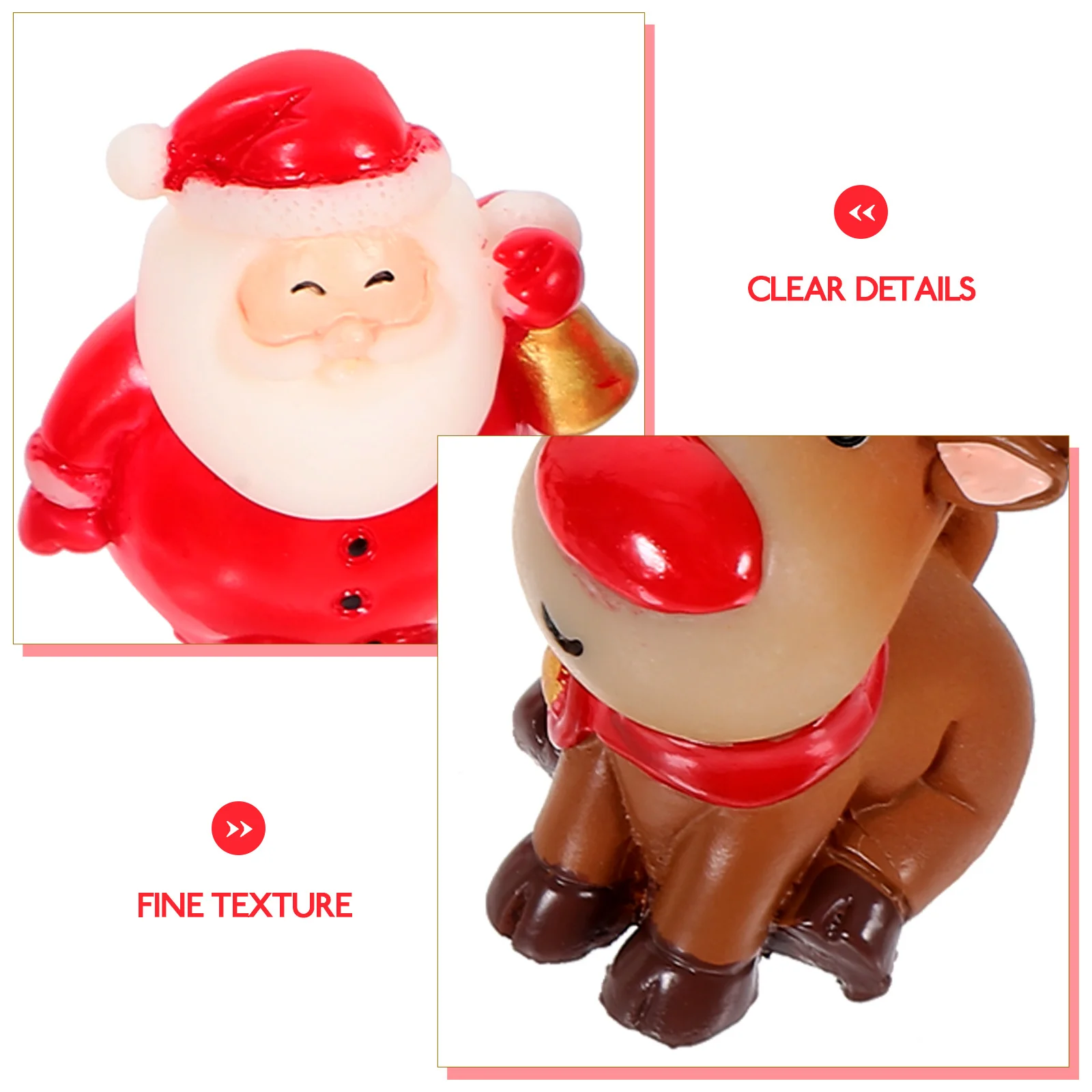 

12Pcs Resin Snowman Christmas Ornament Santa Claus Micro Landscape Decoration Home Party Decor Christmas Resin Ornament