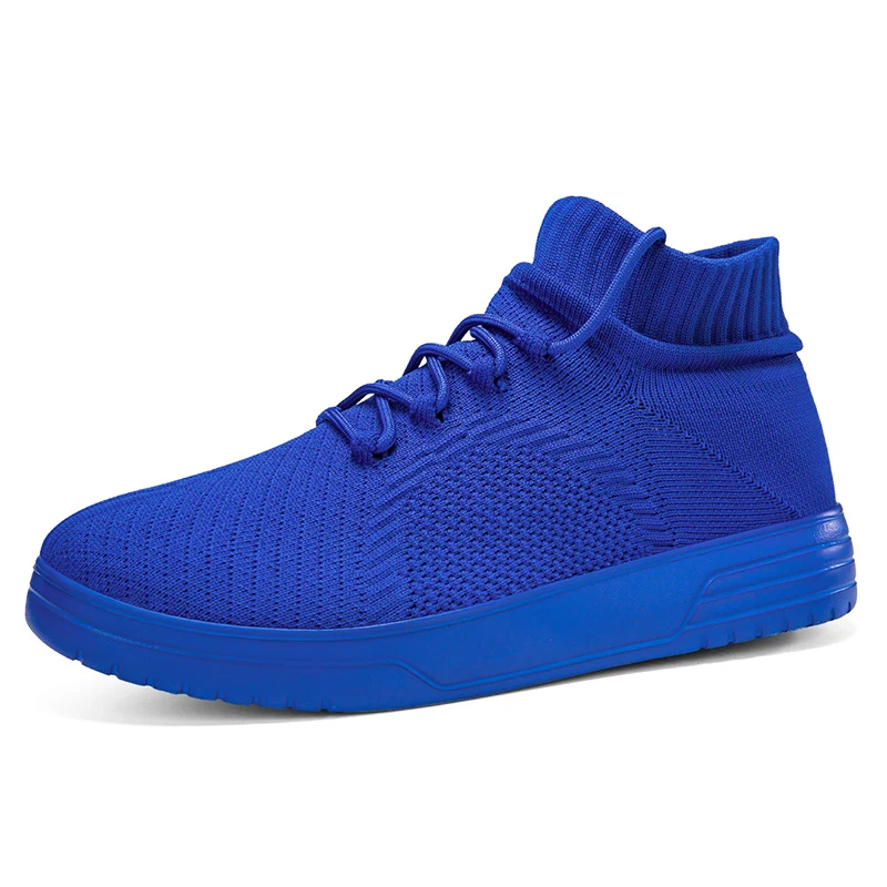 

New large size men's flying woven sports shoes casual comfortable sports thick sole anti-slip wear-resistant couple casual shoes