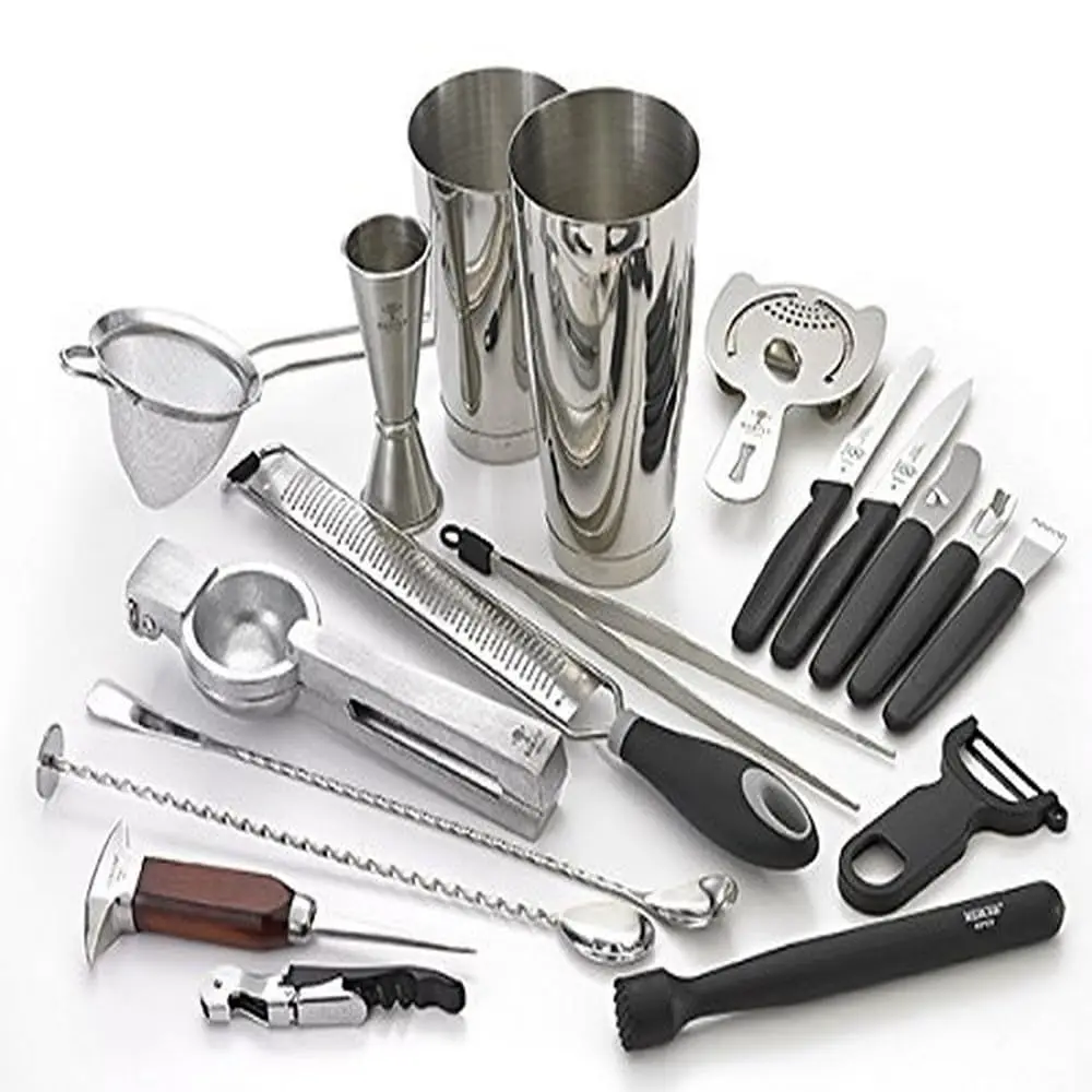 

M37102 Deluxe Cocktail Set, 19-Piece, Stainl Steel