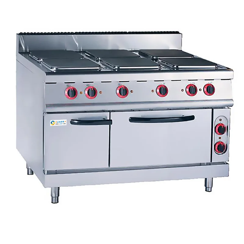 High Quality Commercial Kitchen Equipment   6 Burners Stove Oven for Restaurant Catering for Sale