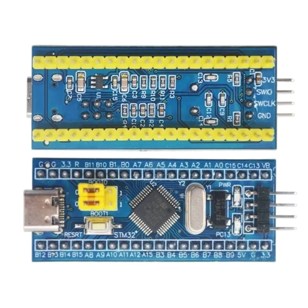 STM32F103C8T6 MCU ARM Cortex-M3 32-bit Microcontroller 72MHz 64KB Flash 20KB SRAM with USB/CAN/Multiple UART LQFP48 Package