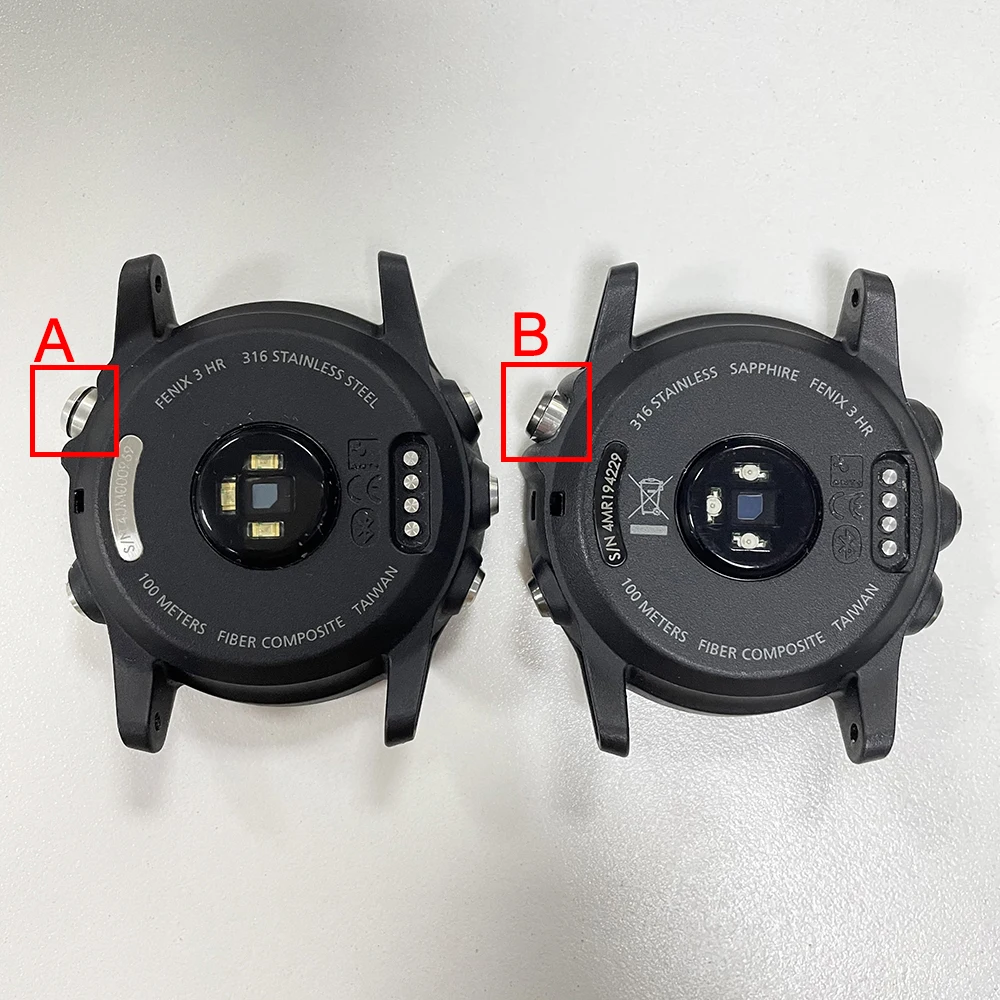 For GARMIN Fenix 3 HR Back Cover Case Rear Cover Case Housing Shell With Button (Random Button Color A/B) Part Replacement