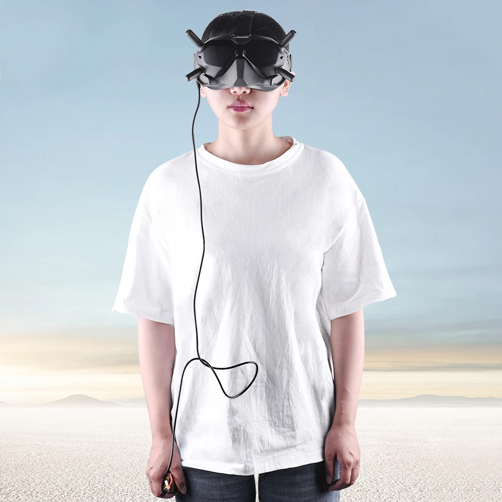 BRDRC XT60 Plug Cabo de alimentação para DJI Avata FPV Goggles V2 Connect Bateria Resistência ao desgaste para DJI FPV Combo Acessório