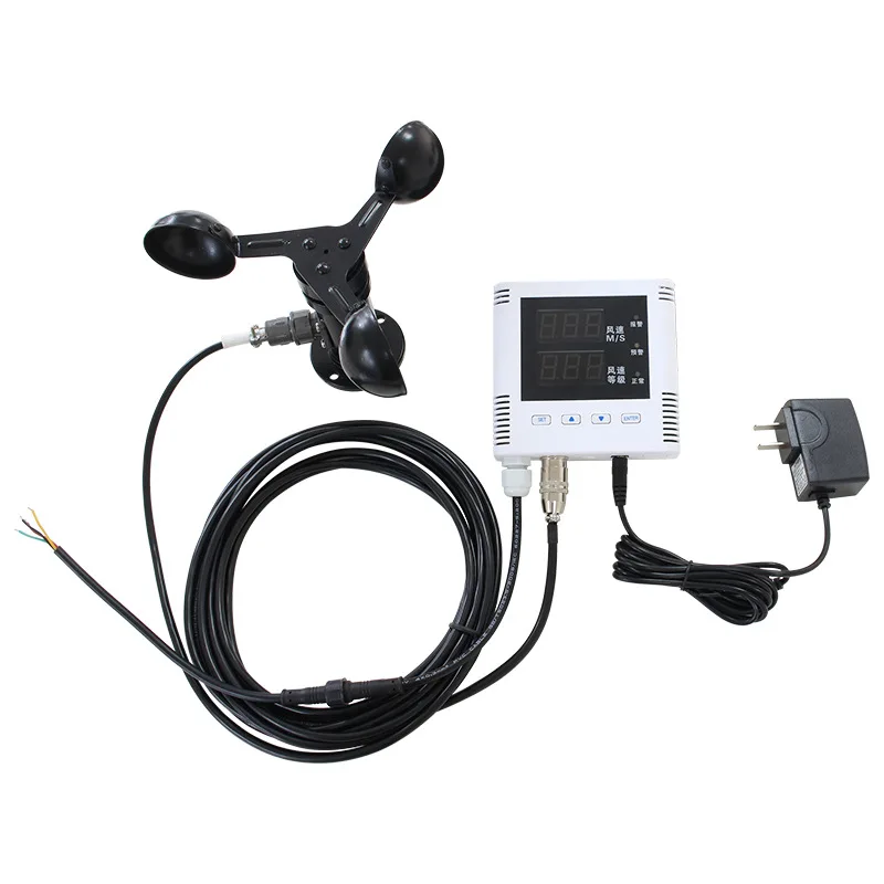 

Tower Crane Wind Speed Alarm Controller Wind Meter Sensor RS485 Anemometer Large Screen Display Anemometer