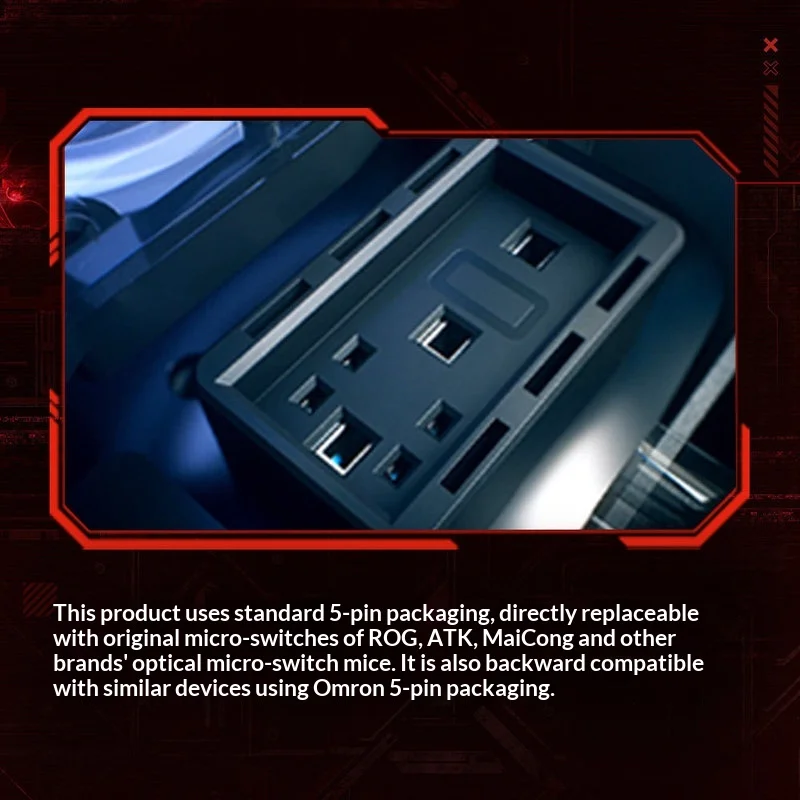 Kailh Mouse Micro Switch 150 Million Clicks Optical Micro Switch Replacement For ROG Omron Gaming Mice