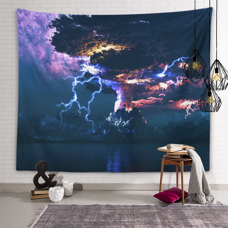 Volcanic Lava Eruption Landscape Wall Decor Tapestry Room Wall Art Personality Tapestry Living Room Bedroom Home Decor Tapestry