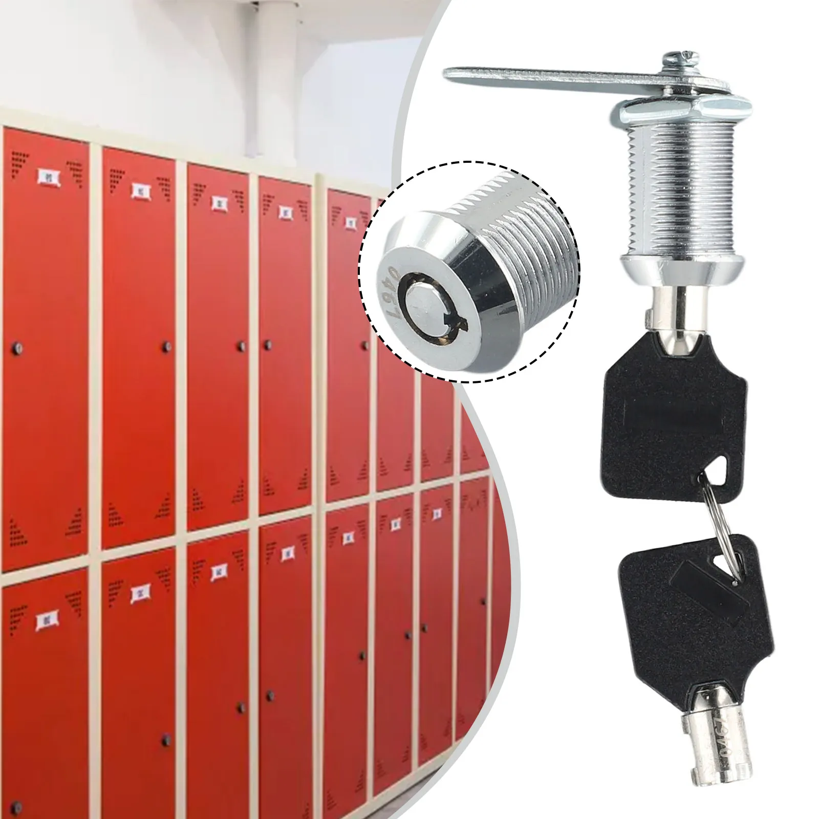 Closing Lever Mailbox Lock Cylinder Cabinet Locker Box Locker Cabinet Mail Cam Lock Door Cupboard Bright Chrome