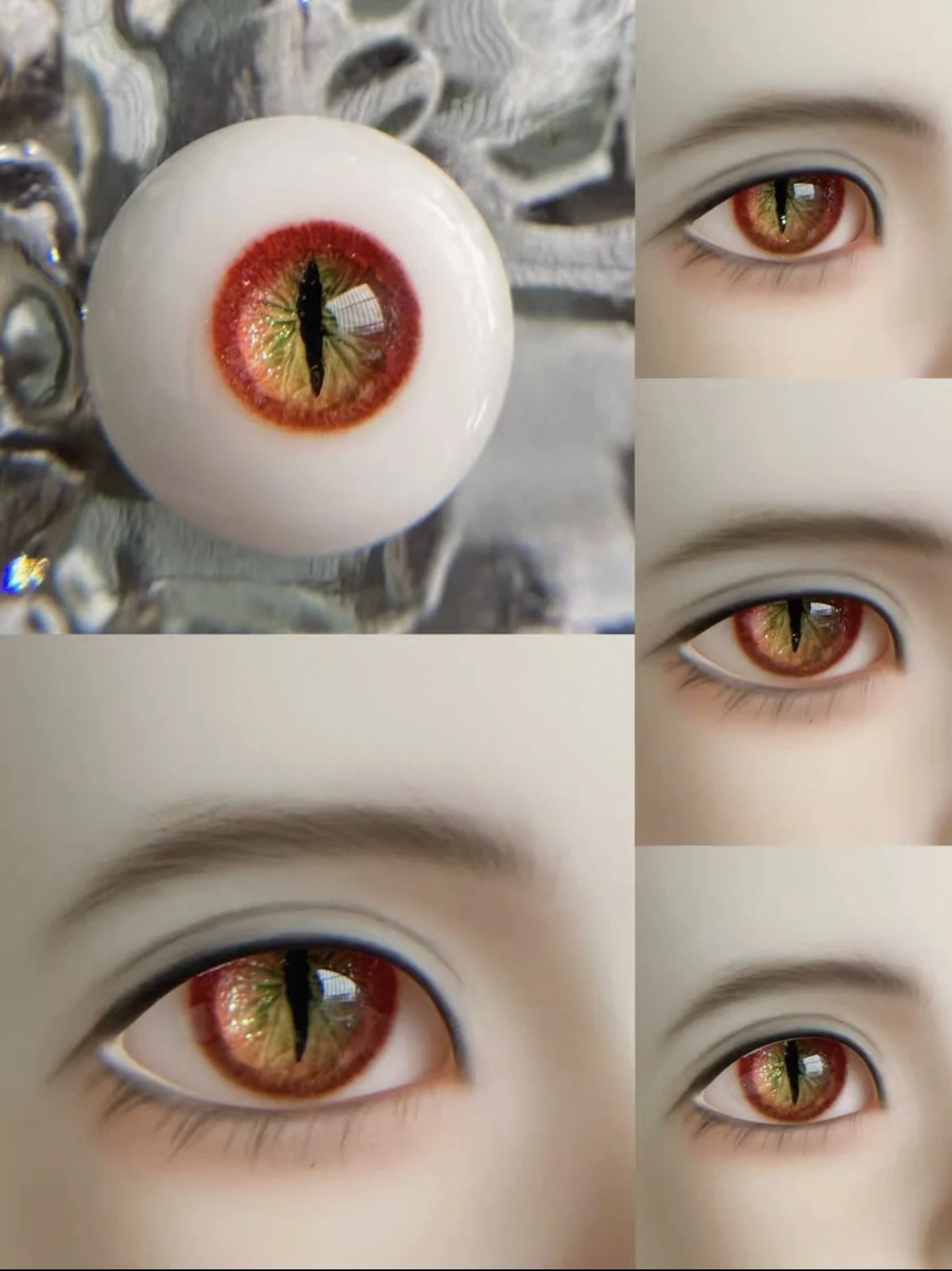 Eyes For Doll “Red Circle Beast Eyes” 1/3 1/4 BJD Eye Craft Eyeballs Doll Accessories Free Shipping