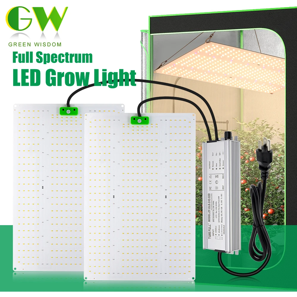 120W 240W Full Spectrum LED Grow Light Dimmable Phytolamp with UV independent Switch  for Indoor Greenhouse Veg Flower Seedling