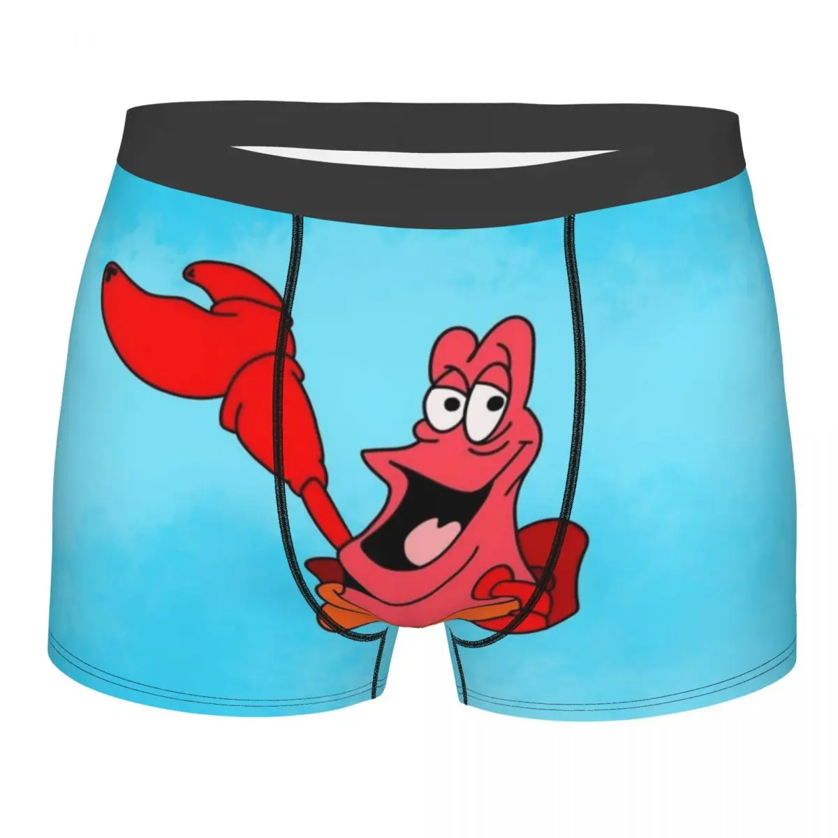 

Мужское крутое нижнее белье на заказ, трусы-боксеры принцессы Ариэль, дышащие шорты, трусы, трусы