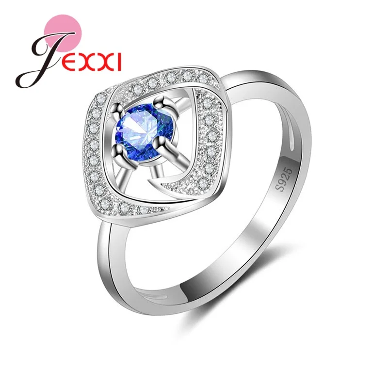 

Кольца из стерлингового серебра 925 пробы для женщин, женские обручальные кольца с кристаллами кубического циркона, свадебные кольца на палец