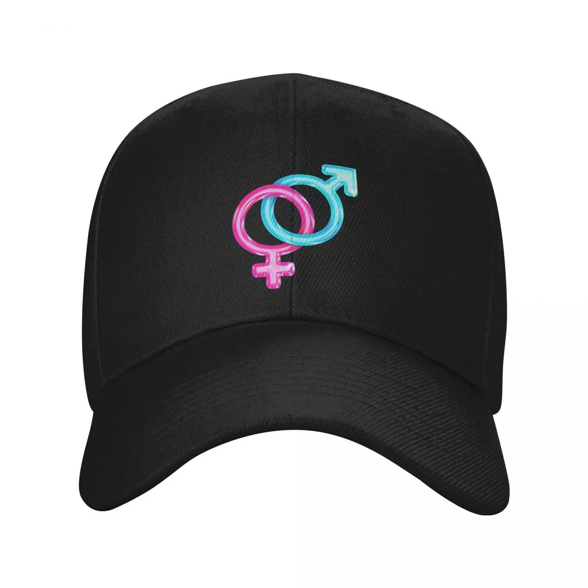 

Boy Girl Pink and Blue Symbol Polo Style Sissy Femboy Transexual Baseball Cap party Hat New Hat Hip Hop Girl Men's