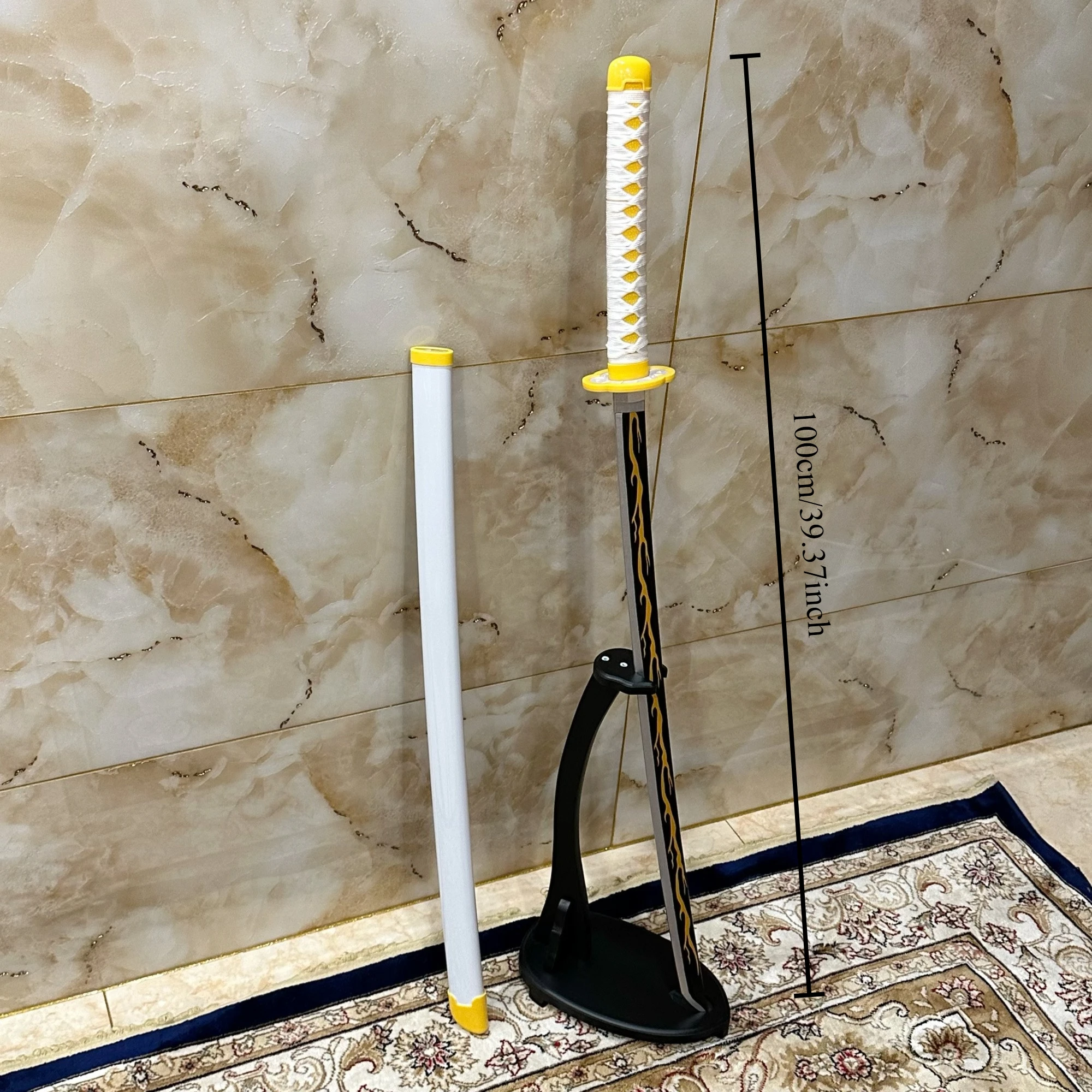 ดาบคาตานะไม้ขนาดจริง 39.3 นิ้ว 100 ซม. ดาบคาตานะ ดาบซามูไร ดาบนินจา อุปกรณ์คอสเพลย์ ของเล่น