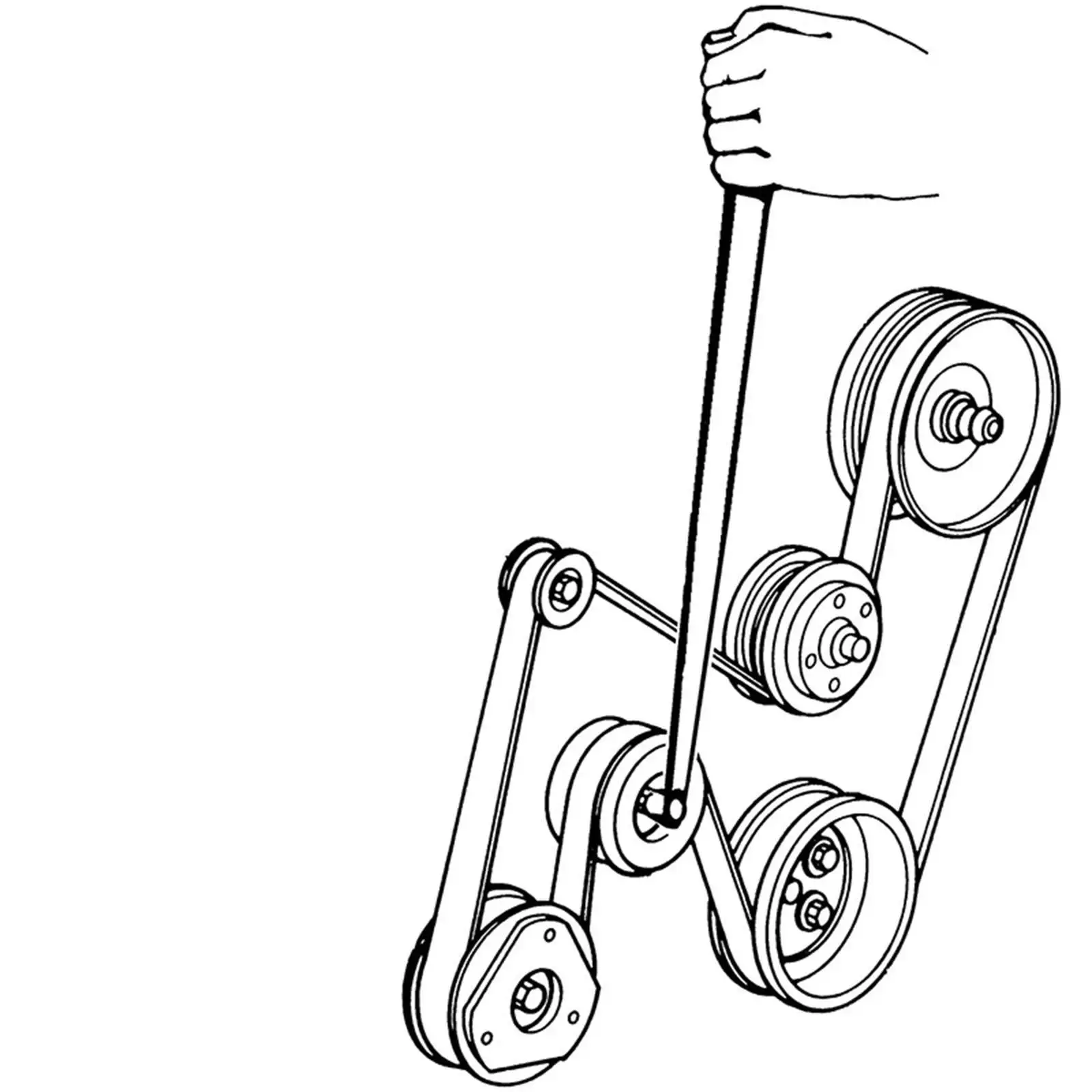 Timing Belt Tension Setting Tool Pulley Wrench 3/8