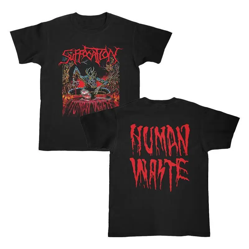 Suffocation of American Brutal Tech Death Metal Band Human Waste Vintage Blockbuster Cotton T-Shirt