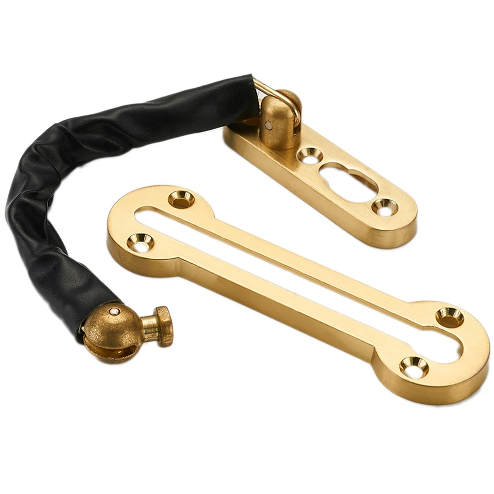 

Door Chain Zinc Alloy Anti Theft Security Lock For Ventilation Viewable Easy Installation Metal Silver Golden Household Door