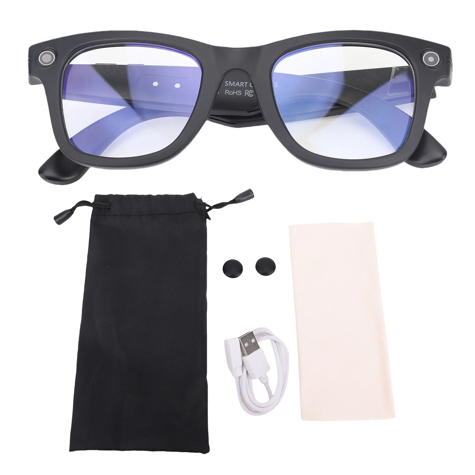 

AI Smart Glasses with Camera HD Video Recording and Photo Taking Real Time Translator Bluetooth 5.3 Glasses for Travel Business