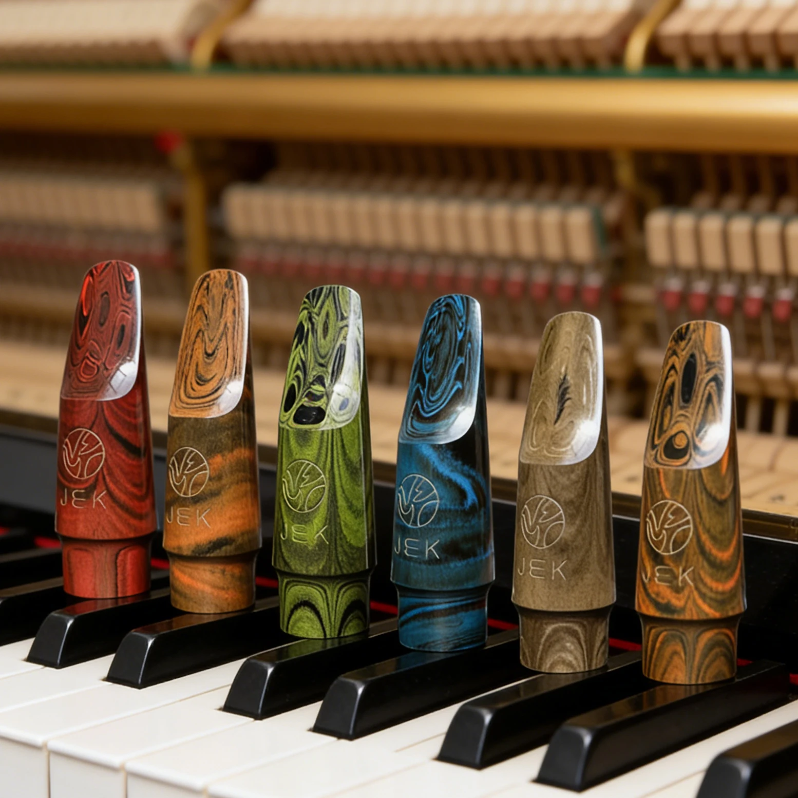 

JEK Eb Alto Saxophone SAX Mouthpiece Vintage Color Germany Import Colored hard rubber Smooth Jazz