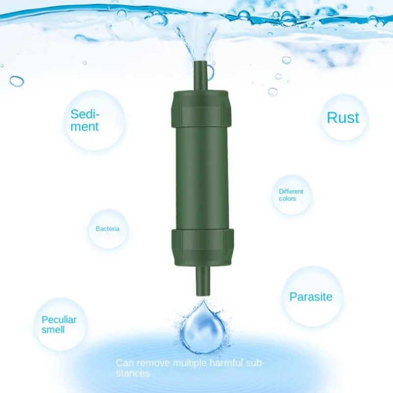 Outdoor Mini Water Filter Straw Camping Purification Portable Hiking Water Purifier for Survival or Emergency Supplies