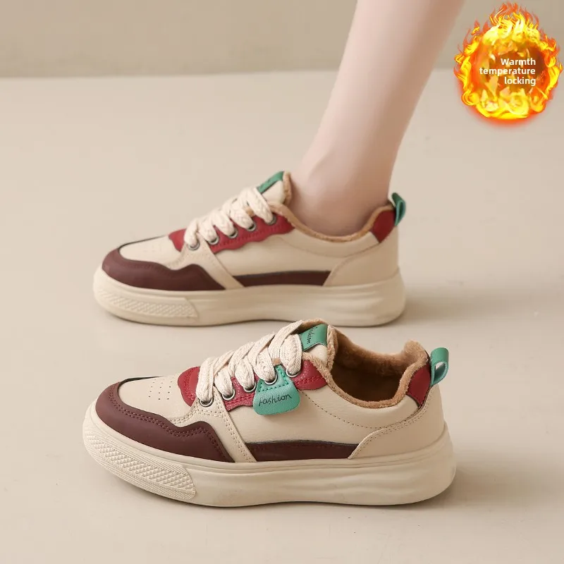 

Christmas New Women's Casual Sports Shoes Multi-functional Thick Sole Non-slip Cotton Shoes Street Fashion Warm Board Shoes