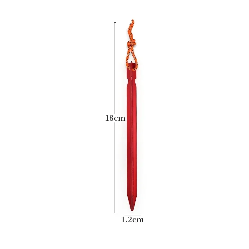 5/10pcs 18cm Tent Pegs Aluminum Tent Stake Ground Nails with Reflective Rope Outdoor Camping Hiking Equipment Tent Accessories