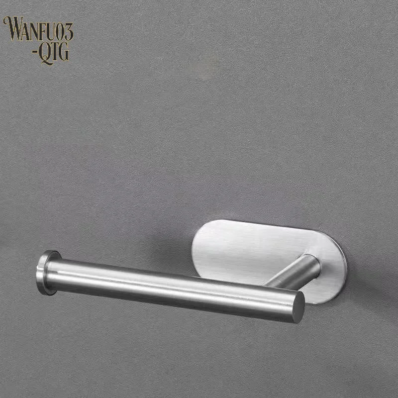 Hot Sale Stainless Steel Self Adhesive Towel Holder No Drilling Hook Bathroom Kitchen Space Saving Storage Organizer