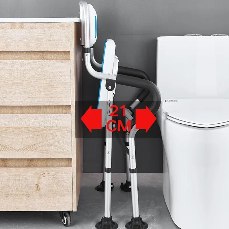 Folding Shower Chair with Backrest and Arms