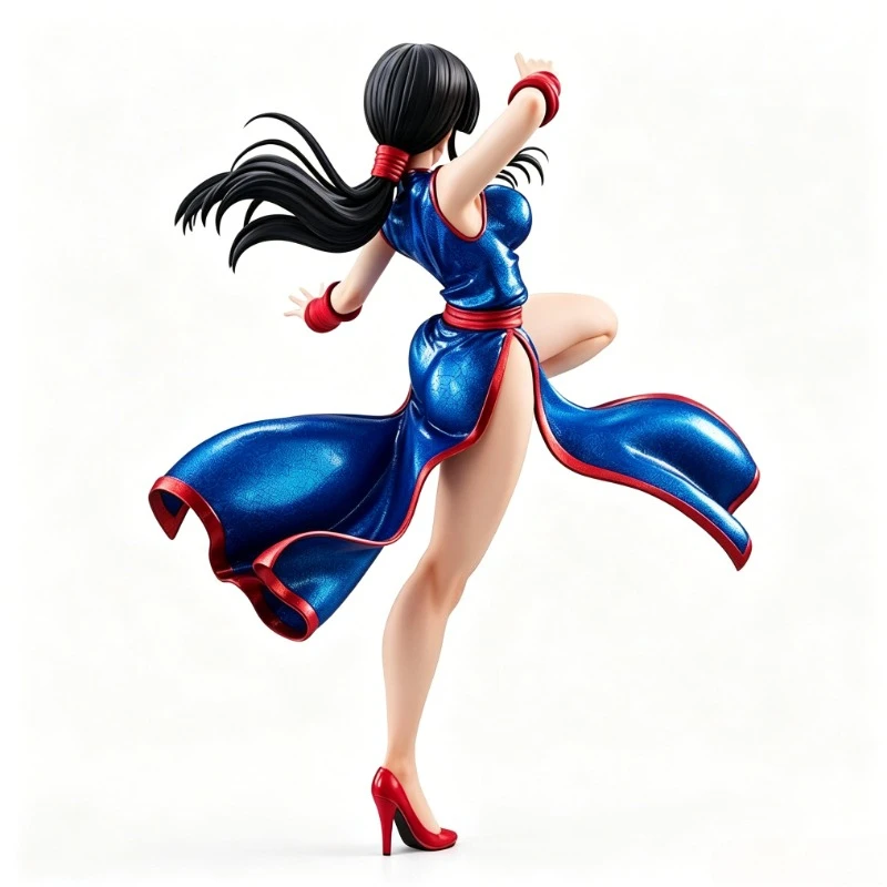 Dragon Ball Cheongsam Qiqi 20CM Sexy Beautiful Girl Anime Game Doll Trendy Fun Figure Model Gift - view 2