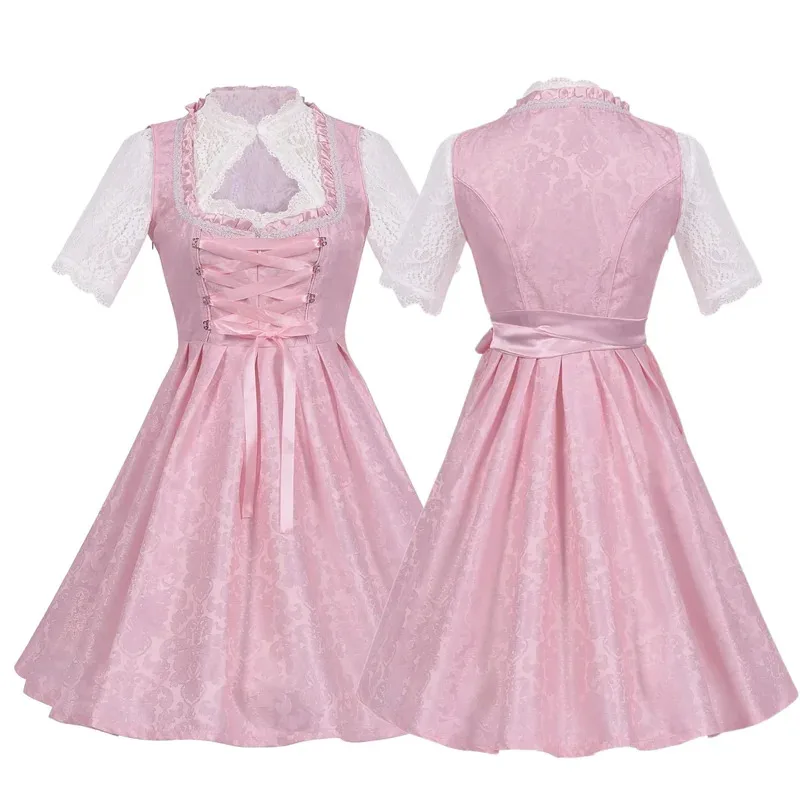 Бавария Костюм Октоберфеста Дирндль Девочка Платье Немецкие Пивные Фестивали Наряд Горничной Косплей Хэллоуин Вечерние Платья Девушка 5ftu^