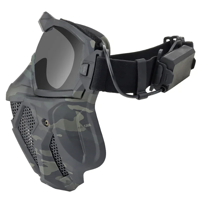 Tactical Full Face Mask Anti-fog Fan Shooting Safety Protective Equipment Wargame Hunting Airsoft Pistol Paintball Accessories