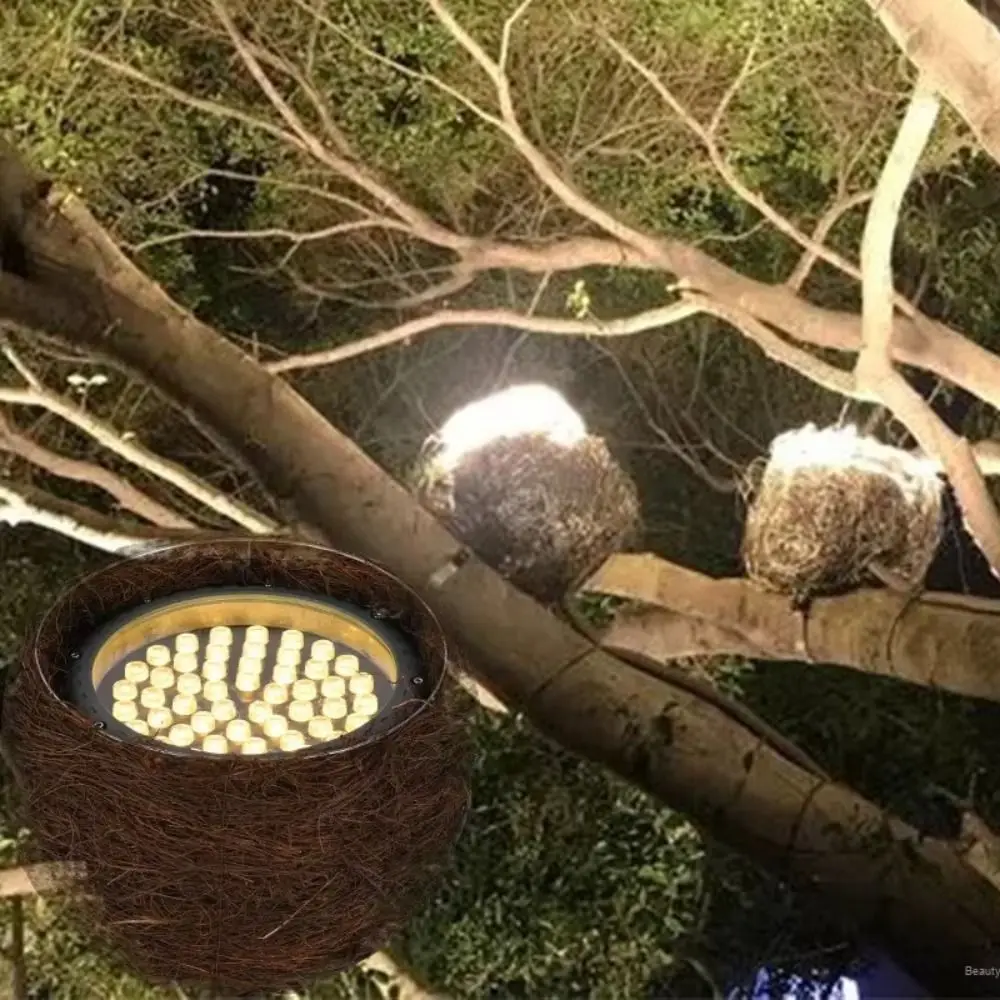 Colorato LED Lampada a nido d'uccello Diodo emettitore 110W 220V Luce da giardino Nido Tronco Proiettore Paesaggio Lampada per albero Fontana Quadrati