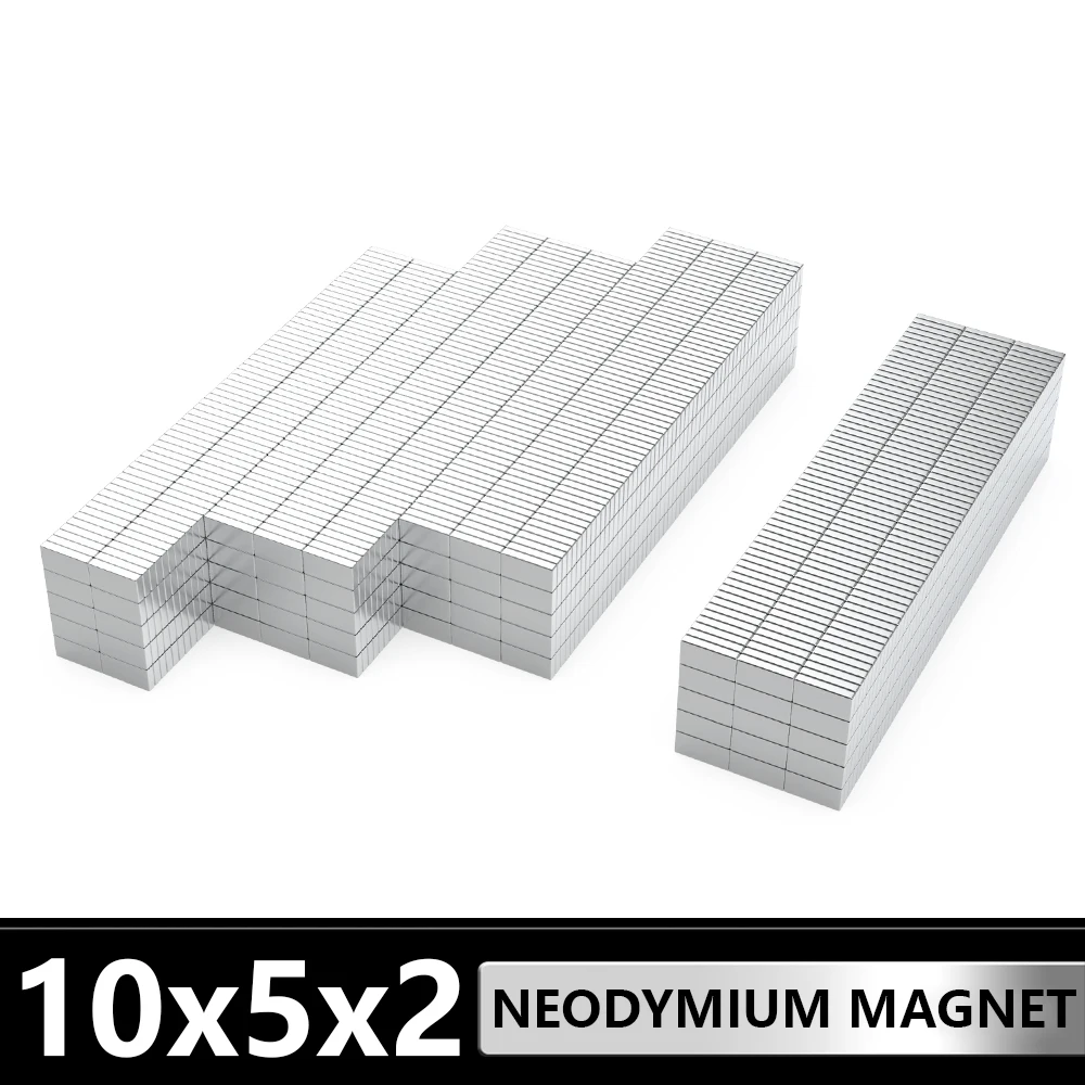 

10~1000Pcs Block Magnet 10mm x 5mm x 2mm N35 NdFeB Super Powerful Neodymium Magnets Strong Permanent Magnetic imanes 10x5x2