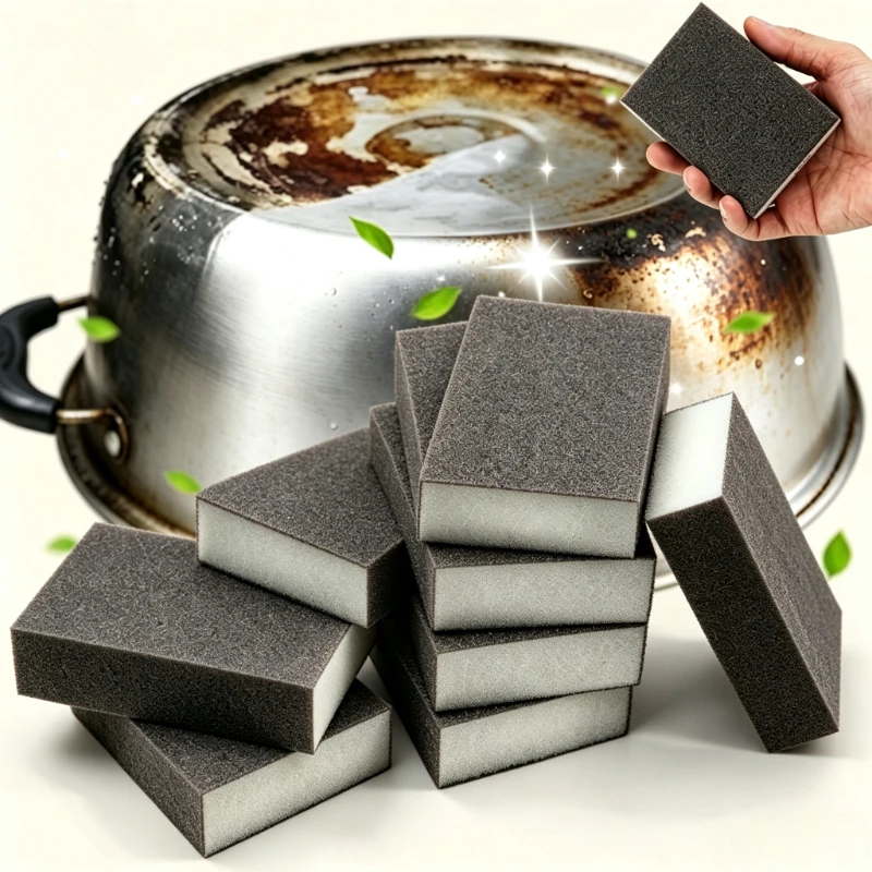 4/5/8 Pcs of 180/220/280 Mesh Ultra-fine Sandpaper Sponges, Washable and Reusable, Suitable for Pot Bottoms, Brushes, Glass, Woo