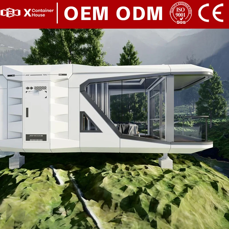 Luxury Camping Space Capsule Glass Moving House Modern Prefab House Tourism Mobile Homestay Container House