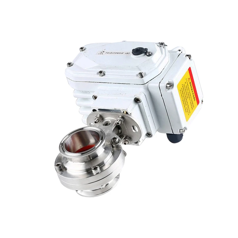ZFurui Stainless Steel Ss304 Ss316L Food Grade Regulating Valve Air Drive Electric Motorized Clamp Butterfly ValveZ