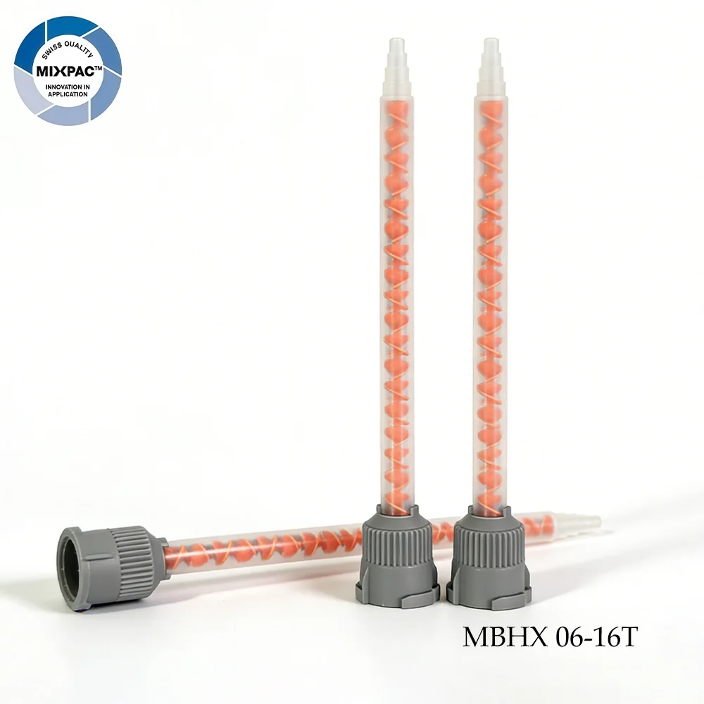 Sulzer Mixpac MB SYSTEM Glue Static Mixer Nozzle Applicator MBHX 06-16T Dispenser Mixing Tube Helix Design Twist Lock Connection