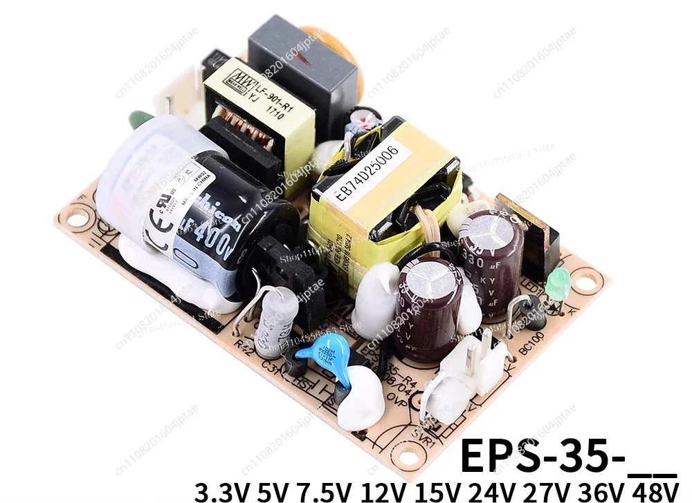 PCB Power Supply EPS-35-3.3/5/7.5/12/15/24/27/36/48 V Low Altitude Consumption 35W for PS