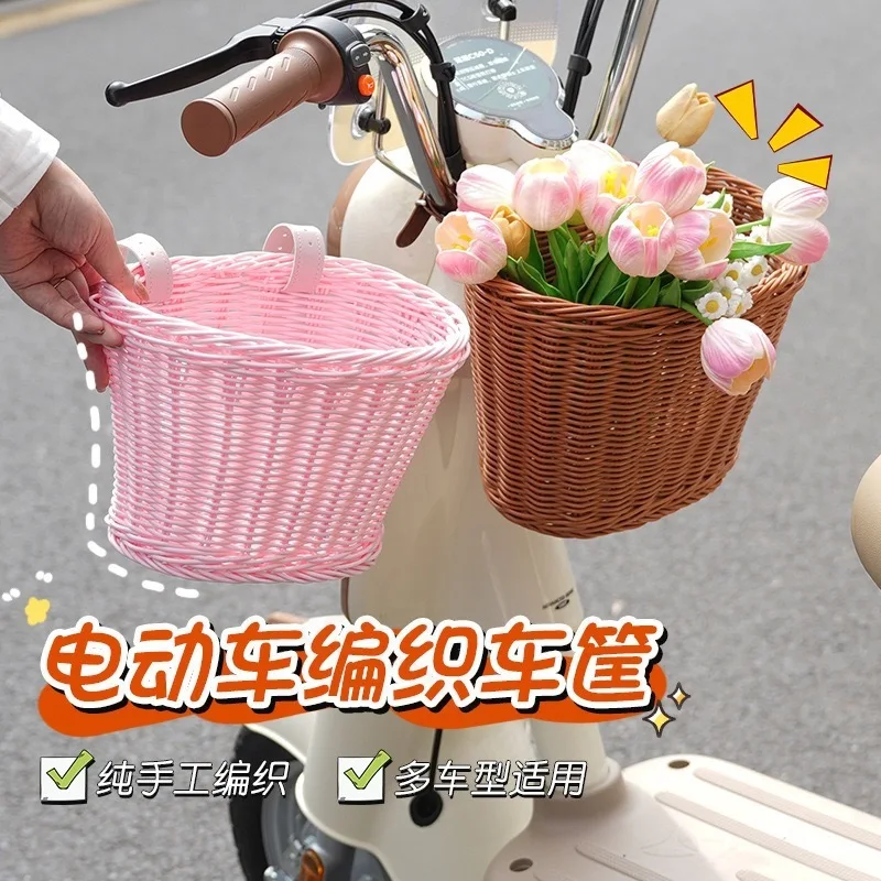 Foldable Rear Hanging Basket, Large Capacity Storage Basket for Electric Bike Bicycle Motorcycle Front Rear Cargo Accessory