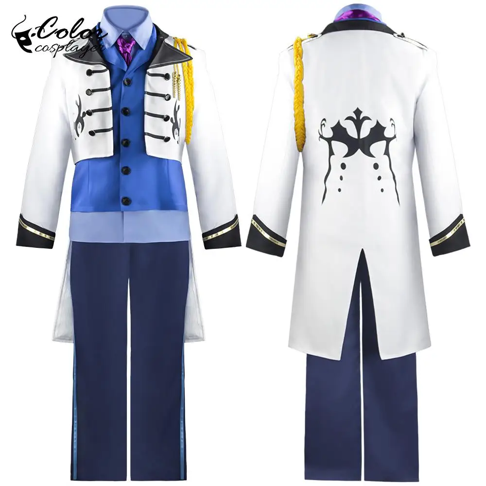 

Color Cosplayer Prince Hans Suit Halloween Cosplay Costume Anime Movie Set Vintage Court Dress Up Stage Party Men Outfit