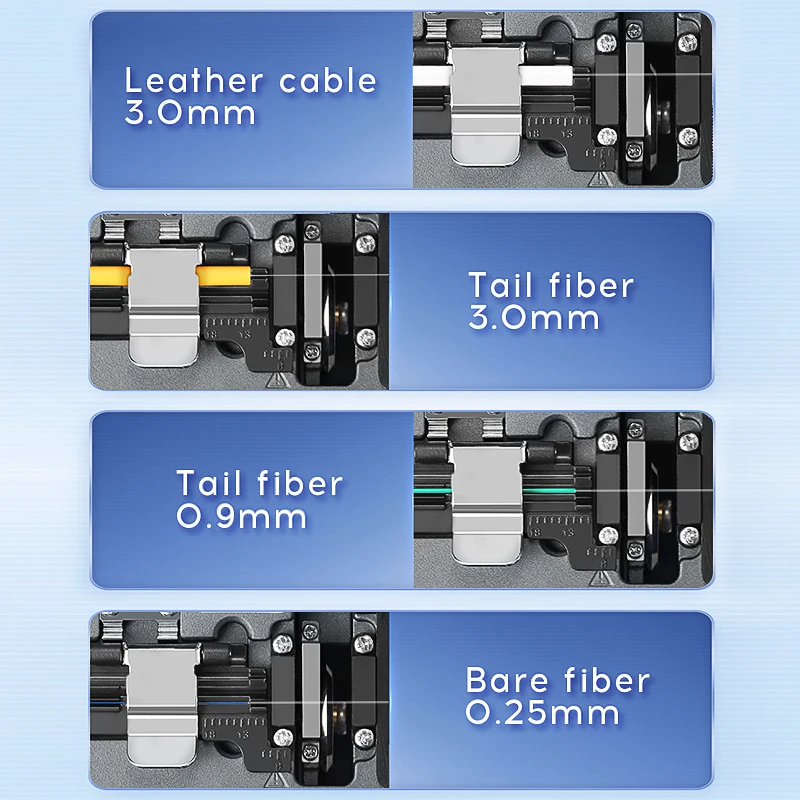 AUA-X5 Fiber Cleaver Cable Cutting Knife FTTT Fiber Optic Knife Tools Cutter High Precision Cleavers 16 Surface Blade