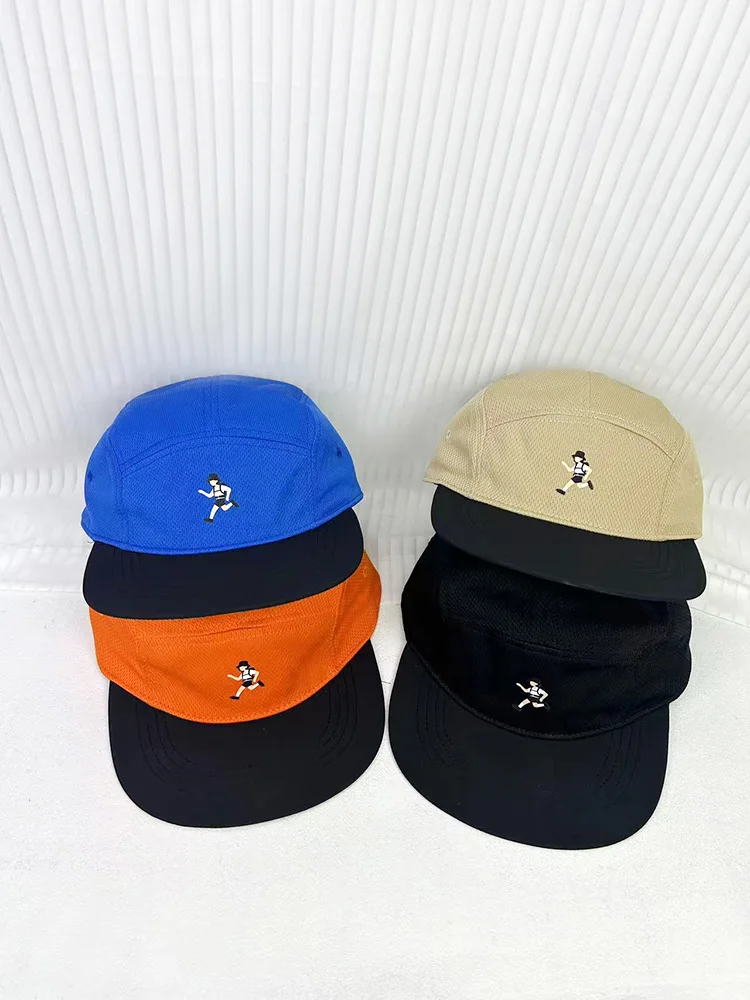 

Outdoor sports quick-drying cap men's and women's summer breathable thin sunscreen flat brim five-piece hat