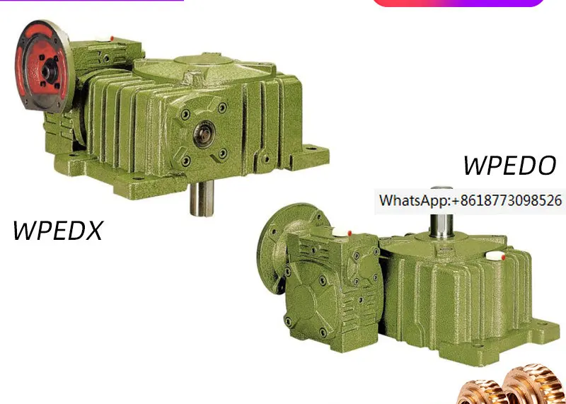 WPEDX/WPEDO horizontal worm gear reducer double stage reducer iron casing WEDO/WPEDX specifications: 60-100