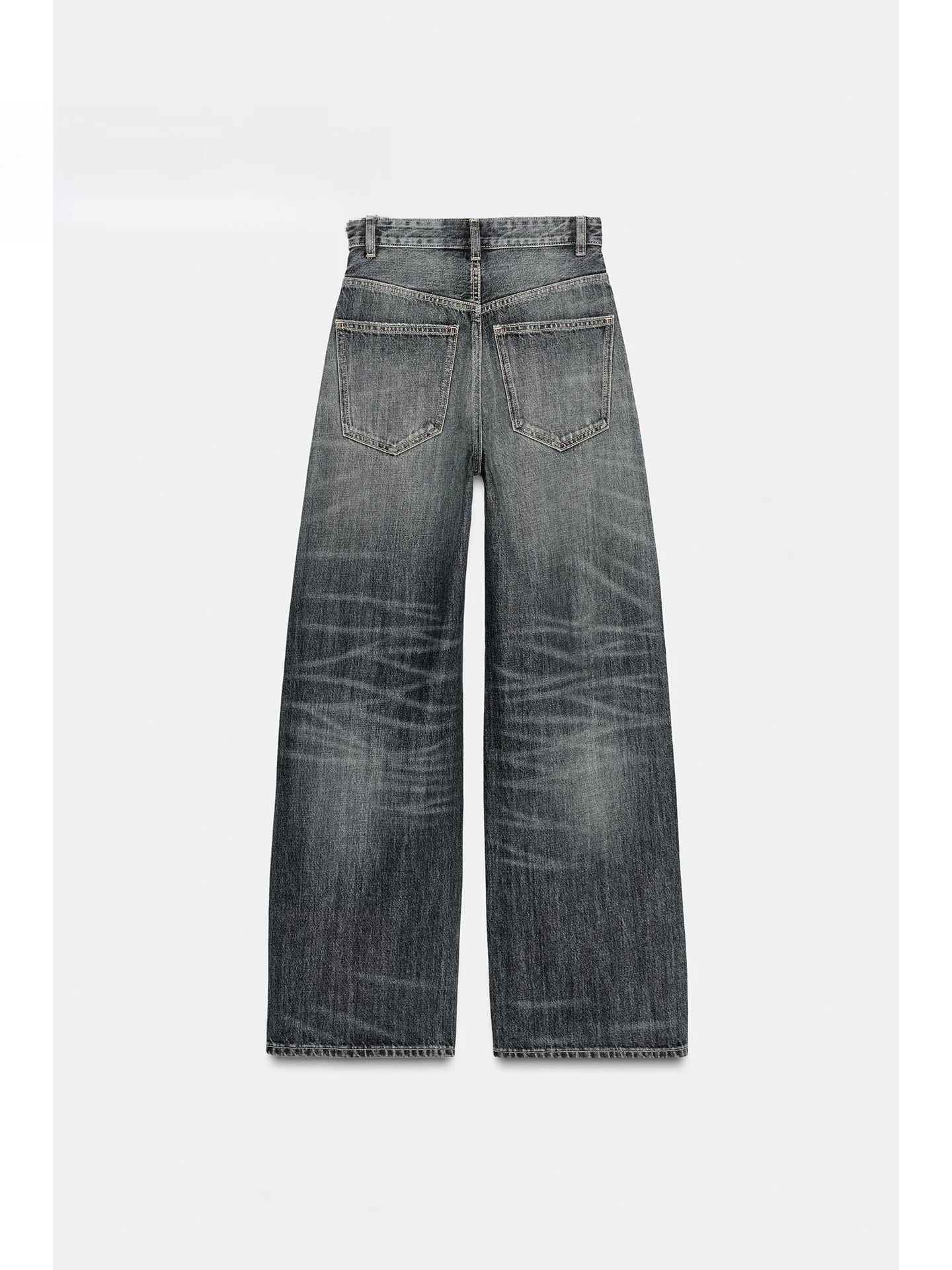 Cintura alta ultra larga perna jeans feminino solto ajuste facionable confortável emagrecimento alta elástica casual sle outono inverno